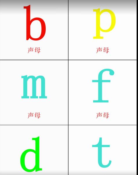 学龄前儿童拼音卡片可打印